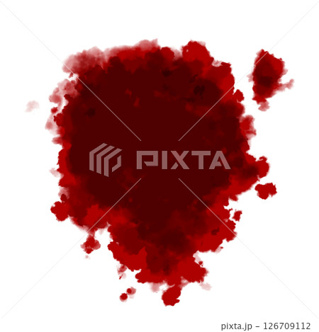 赤い血のりイラスト　透過素材 126709112