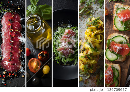 彩り豊かな前菜とパスタ料理の盛り合わせセット 彩り豊かな前菜とパスタ料理の盛り合わせセット 126709657