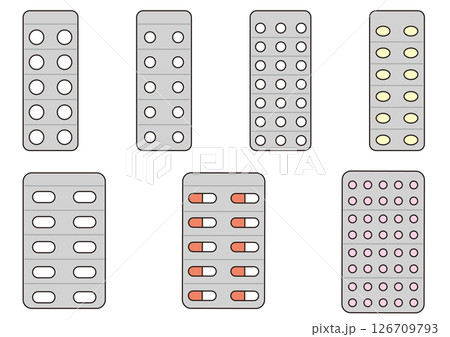 様々な薬のシート 126709793