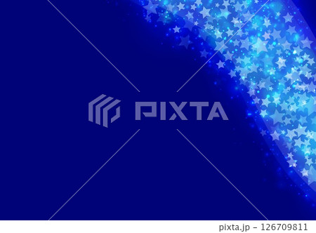 紺色の背景に小さな星がたくさんキラキラ 126709811