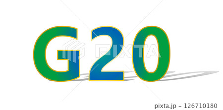 G20、青と緑のロゴ、自然環境とエコロジー、アイキャッチ G20、青と緑のロゴ、自然環境とエコロジー、アイキャッチ 126710180