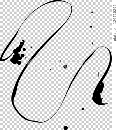 滴墨、濺墨、潑墨、滴落裝飾插畫素材 126710296