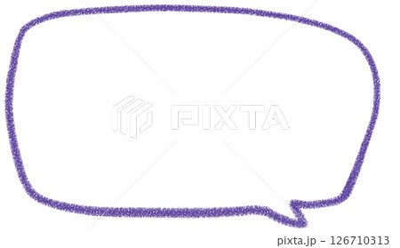 手書き風シンプルな四角のふきだし 126710313