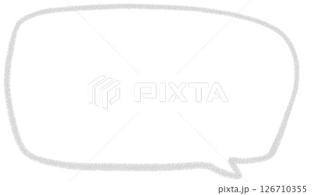 手書き風シンプルな四角のふきだし 126710355