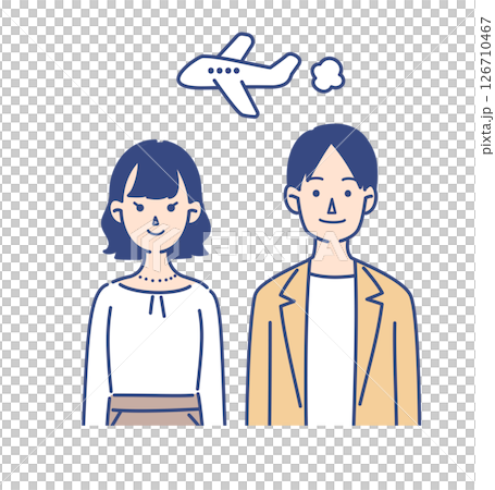 情侶去旅行的插畫 126710467