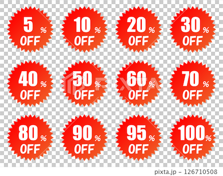 Price reduction icon illustration set 126710508