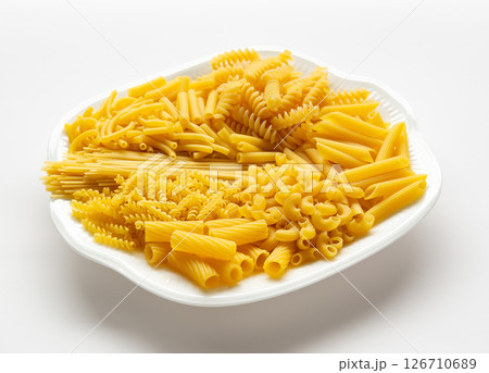 いろいろなマカロニ　多種類　パスタ　炭水化物 126710689