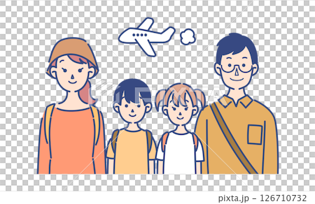 Family travel illustration 126710732