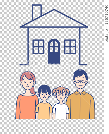 家庭插圖 126710740