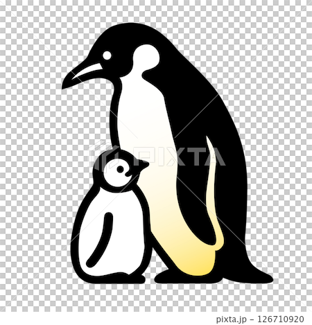 ペンギンの親子 126710920