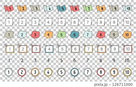 Number icon Order 1 2 3 4 5 6 7 8 9 10 Material Illustration Vector Set Number icon Order 1 2 3 4 5 6 7 8 9 10 Material Illustration Vector Set 126711000