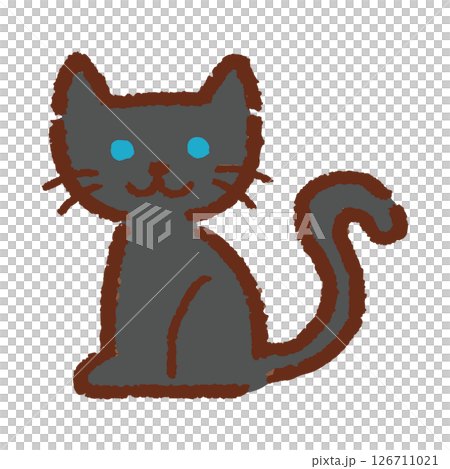 手書き風の猫のベクターイラスト 126711021