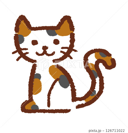 手書き風の猫のベクターイラスト 126711022