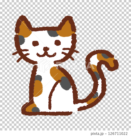 Vector illustration of a hand-drawn cat 126711022