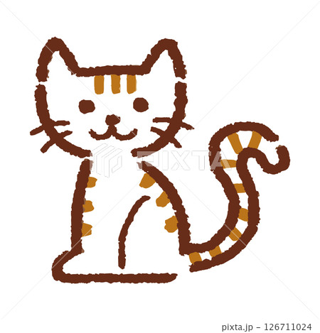 手書き風の猫のベクターイラスト 126711024