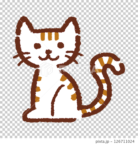 手書き風の猫のベクターイラスト 126711024