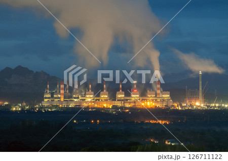 Mine Mae Moh coal-fired power plant in Thailand. 126711122