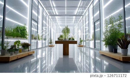 Agricultural robot and autonomous car working in smart farm, future 5G technology with smart farming concept. Modernization and implementation of new technologies in agricultural direction 126711172