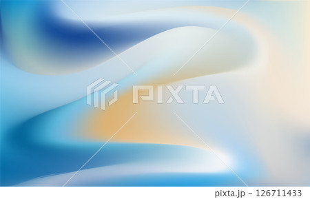 Soft Aesthetic blue and white gradients. Flowing fluid waves. 126711433