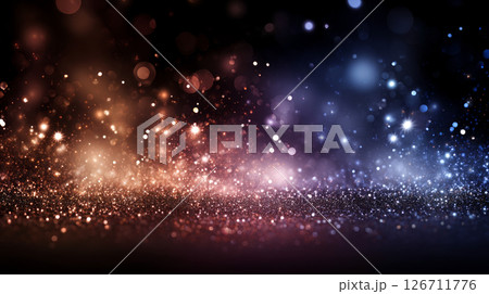 American flag and bokeh background with fireworks and copy space for Independence Day 4th of July and other holidays. Election Day in the USA. America Day. Festive Mood on President's Day 126711776