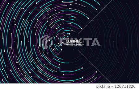 Abstract technology background with Big data. Internet connection, abstract sense of science and technology analytics concept graphic design. Vector illustration 126711826