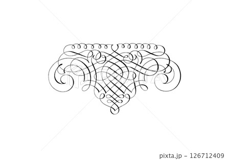 クラシックなカリグラフィー模様 クラシックなカリグラフィー模様 126712409