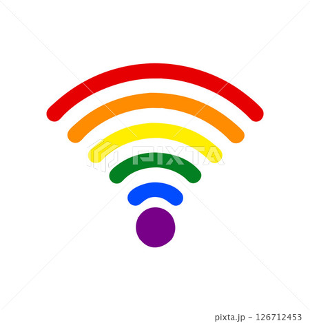Rainbow WiFi Symbol for LGBTQ ConneRainbow WiFi Symbol for LGBTQ Connectivity ctivity. Vector illustration 126712453