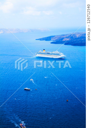 Thira and caldera of Santorini volcano Thira and caldera of Santorini volcano 126712540