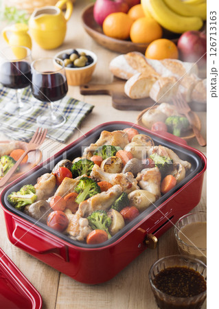 ホットプレートでローストチキン 126713163