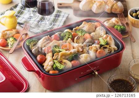 ホットプレートでローストチキン 126713165