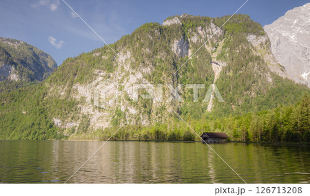 Konigsee lake near Jenner mount in Berchtesgaden National Park, Alps Germany 126713208