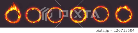Burning fire ring frames set 126713504