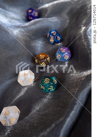 Zodiac horoscope with divination dice Zodiac horoscope with divination dice 126714014