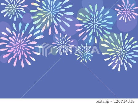 浴衣や手ぬぐいの柄のようなレトロな花火のイラスト 浴衣や手ぬぐいの柄のようなレトロな花火のイラスト 126714319