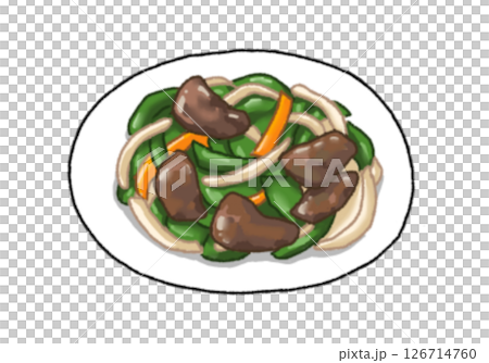 Stir-fried liver and chives with bean sprouts and carrots Stir-fried liver and chives with bean sprouts and carrots 126714760