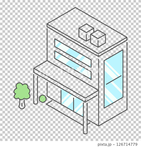 建物_アイソメトリックのイラスト 建物_アイソメトリックのイラスト 126714779
