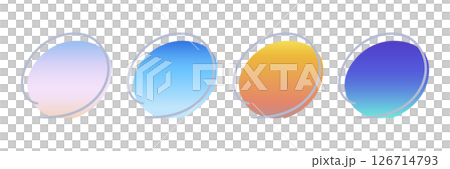 圓框材質 - 漸層色 - 日出/晴空/黃昏/月夜 126714793