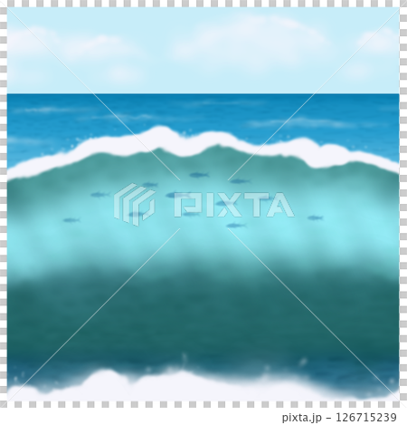 魚兒在海浪中游動 魚兒在海浪中游動 126715239