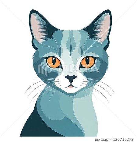じっと見つめる猫のキンカロー 126715272