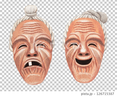 Illustration of Angama mask 126715387