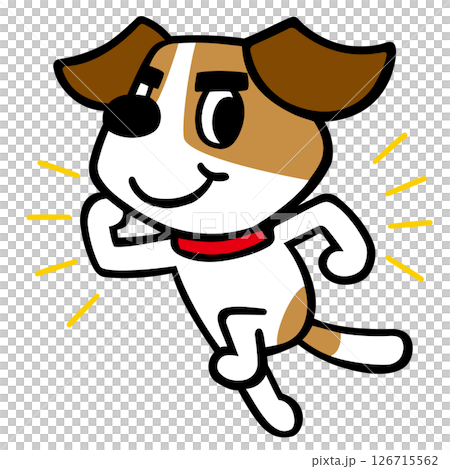 Jack Russell Terrier dog character, smug face, random pose 126715562