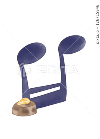 チョコレートの付いた音符 126715946