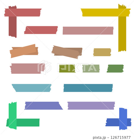 Sticky tape vector set of Stationery collage element Sticky tape vector set of Stationery collage element 126715977