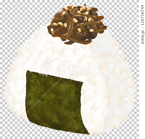 逼真的海帶飯糰插圖 逼真的海帶飯糰插圖 126716744