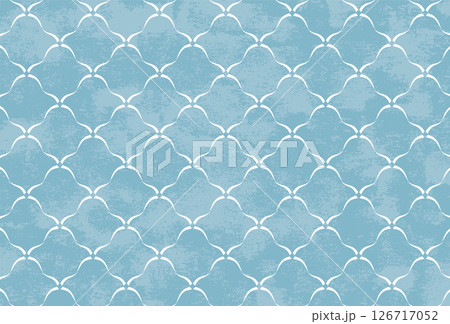 クラシカルでシンプルな細いリボンの模様グランジ水色 126717052
