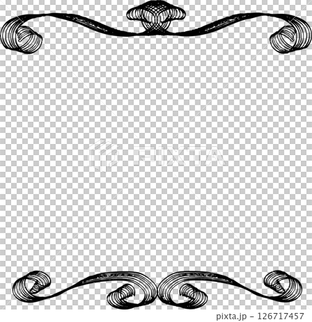 Antique and luxurious black ribbon frame 126717457