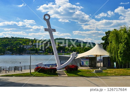 Brno Dam. Place for recreation and sports. Brno - Bystrc. - Czech Republic Europe. Beautiful spring nature with landscape and water. Brno Dam. Place for recreation and sports. Brno - Bystrc. - Czech Republic Europe. Beautiful spring nature with landscape and water. 126717684