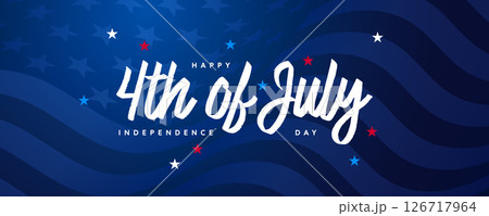 4th of July banner, happy Independence Day background, USA 126717964