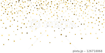 Firework golden confetti pattern background gradient. Vector gold glitter carnival dust texture. Firework golden confetti pattern background gradient. Vector gold glitter carnival dust texture. 126718068