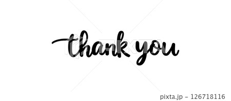 Thank you text background vector calligraphy script font. Thank you typography letter design banner Thank you text background vector calligraphy script font. Thank you typography letter design banner 126718116
